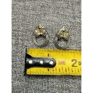 piscitelli earrings Two Tone Silver Gold Colored Jewelry Vintage